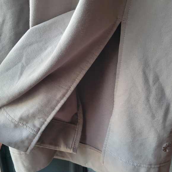 Athleta Women’s Hooded Cabana Tunic Pullover Large Sweater Dress Coverup Tan - Picture 7 of 13